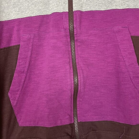 Nike Mens Gray Purple Color Block Jersey Full Zip Hoodie Sweater Size Small - Picture 4 of 9